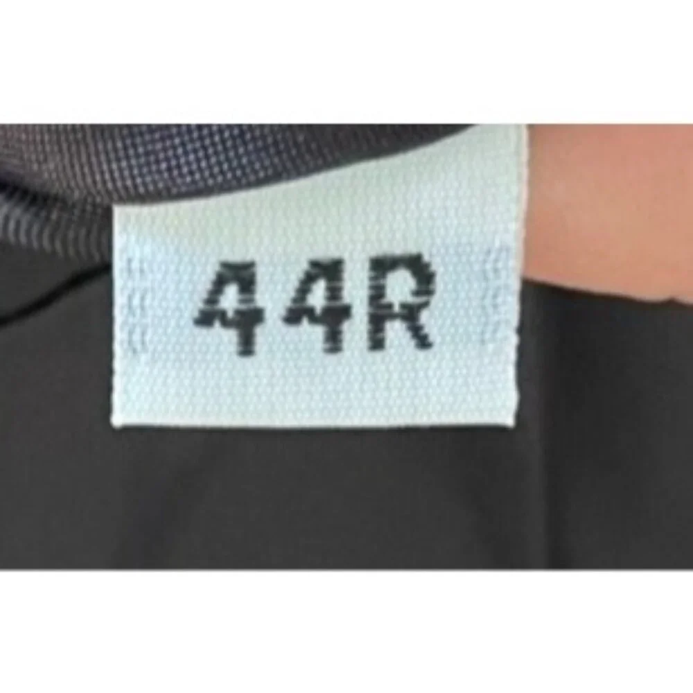 Hart‎ Schaffner & Marx Wool Suit Blazer Jacket 44R Black Classic Two-Button